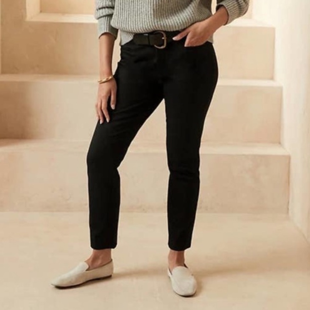 Banana Republic Sloan Curvy Pant Olive Green